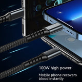 Three-in-one Mobile Phone With Light 6A Super Fast Charge Data Cable